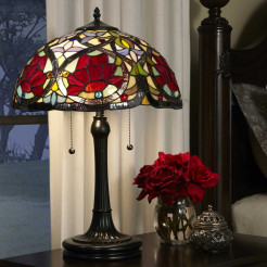 Lampa stołowa Larissa - 2 źródła światła - Vintage brąz QZ-LARISSA-TL