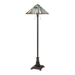 Lampa podłogowa Maybeck - 2 źródła światła - Ciemnobrązowy QZ-MAYBECK-FL