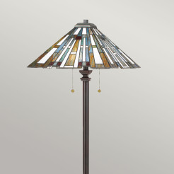 Lampa podłogowa Maybeck - 2 źródła światła - Ciemnobrązowy QZ-MAYBECK-FL