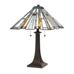 Lampa stołowa Maybeck - 2 źródła światła - Ciemnobrązowy QZ-MAYBECK-TL