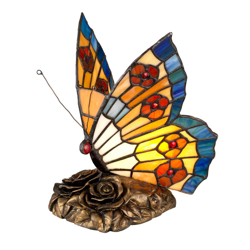 Mała lampa stołowa Butterfly - 1 źródło światła - Architektoniczny brąz QZ-OBUTTERFLY-TL