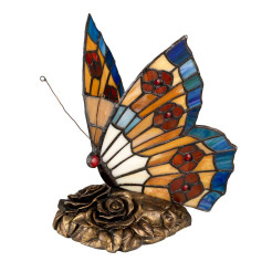Mała lampa stołowa Butterfly - 1 źródło światła - Architektoniczny brąz QZ-OBUTTERFLY-TL