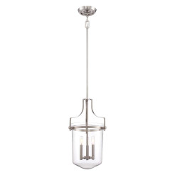 Lampa wisząca Penn Station - 3 źródła światła - Szczotkowany nikiel QZ-PENN-STATION-M-BN