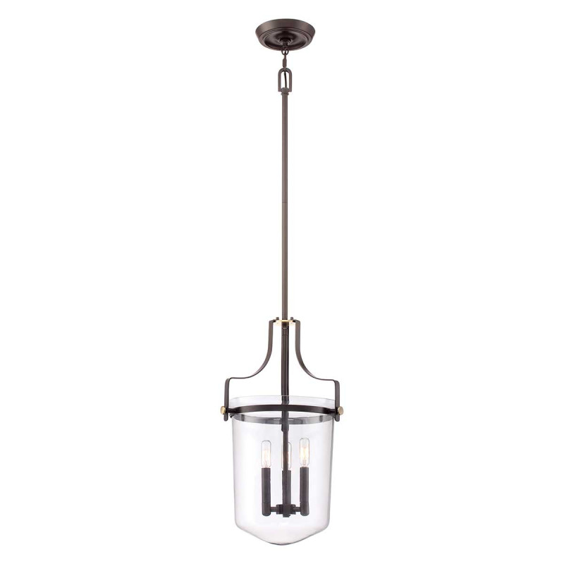 Lampa wisząca Penn Station - 3 źródła światła - Ciemnobrązowy QZ-PENN-STATION-M-WT