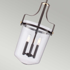Lampa wisząca Penn Station - 3 źródła światła - Ciemnobrązowy QZ-PENN-STATION-M-WT