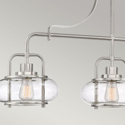 Lampa wyspowa Trilogy - 3 źródła światła - Szczotkowany nikiel QZ-TRILOGY-ISLE-BN