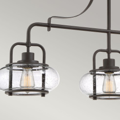 Lampa wyspowa Trilogy - 3 źródła światła - Postarzany brąz QZ-TRILOGY-ISLE-OZ
