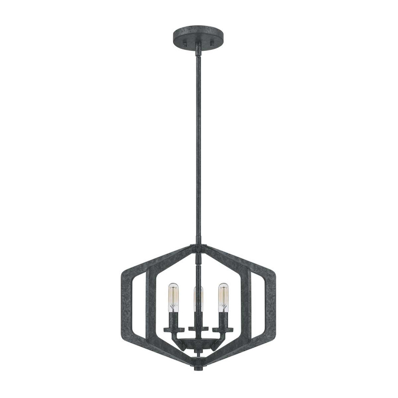 Lampa wisząca Vanguard - 3 źródła światła - Postarzana czerń QZ-VANGUARD-3P-OK