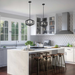 Lampa wisząca Vanguard - 3 źródła światła - Postarzana czerń QZ-VANGUARD-3P-OK