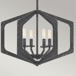 Lampa wisząca Vanguard - 4 źródła światła - Postarzana czerń QZ-VANGUARD-4P-OK