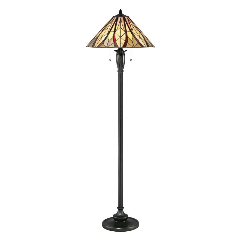 Lampa podłogowa Victory - 2 źródła światła - Ciemnobrązowy QZ-VICTORY-FL