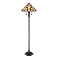 Lampa podłogowa Victory - 2 źródła światła - Ciemnobrązowy QZ-VICTORY-FL