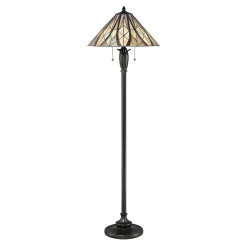 Lampa podłogowa Victory - 2 źródła światła - Ciemnobrązowy QZ-VICTORY-FL