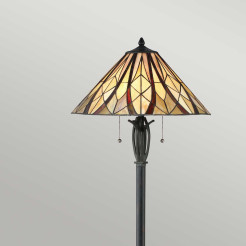 Lampa podłogowa Victory - 2 źródła światła - Ciemnobrązowy QZ-VICTORY-FL
