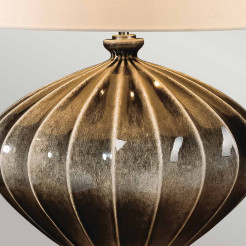 Lampa stołowa Rib Pumpkin - 1 źródło światła - Brązowy RIB-PUMPKIN-TL