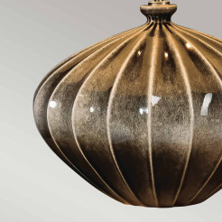 Lampa stołowa Rib Pumpkin - 1 źródło światła - Brązowy RIB-PUMPKIN-TL