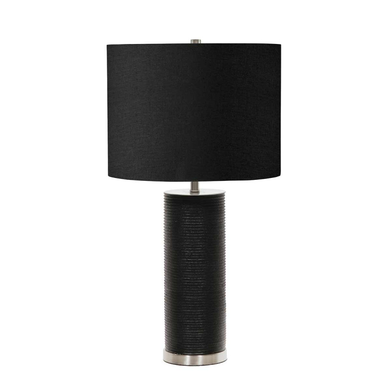 Lampa stołowa Ripple - 1 źródło światła - Czarny - Czarny abażur RIPPLE-TL-BLK