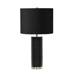 Lampa stołowa Ripple - 1 źródło światła - Czarny - Czarny abażur RIPPLE-TL-BLK