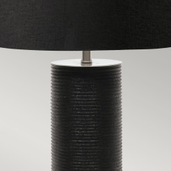 Lampa stołowa Ripple - 1 źródło światła - Czarny - Czarny abażur RIPPLE-TL-BLK