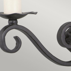 Kinkiet Rectory - 2 źródła światła - Czarny - Wersja A RY2A-BLACK