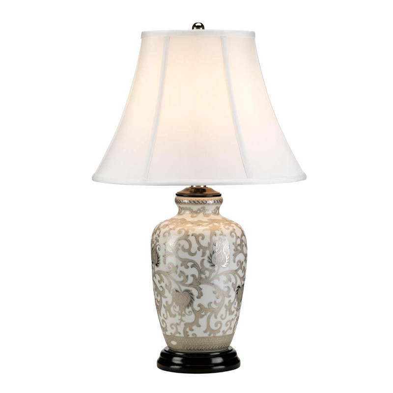 Lampa stołowa Silverthistle - 1 źródło światła - Biały, srebrny SILVERTHISTLE-TL