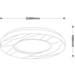 Plafon 26 cm biały LED 4000K LP-7312/1C-26 WH