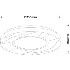 Plafon 33 cm biały LED 4000K LP-7312/1C-33 WH