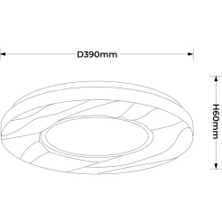 Plafon 40 cm biały LED 4000K LP-7312/1C-40 WH