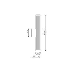 Kinkiet Vena 45 cm czarna LED CCT LP-1010/1W-45 BK