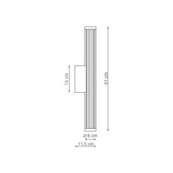 Kinkiet Vena 60 cm czarna LED CCT LP-1010/1W-60 BK