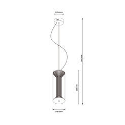 Lampa wisząca dymna LED CCT LP-2137/1P SM