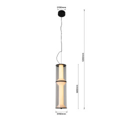Lampa wisząca 2 transparentna LED CCT LP-2137/2P TR