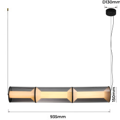 Lampa wisząca 3 linia dymna LED CCT LP-2137/3L SM