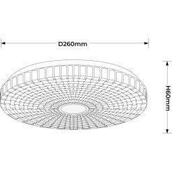 Plafon 26 cm biały LED 4000K LP-5490/1C-26 WH