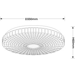 Plafon 33 cm biały LED 4000K LP-5490/1C-33 WH