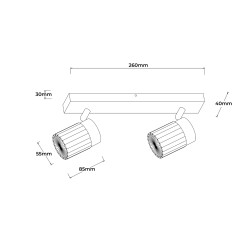 spot 2 złoty LED CCT LP-5923/2WS GD