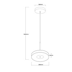 Wisząca lampa dymna LED CCT LP-3176/1P S SM