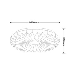 Plafon 26 cm biały LED 4000K LP-4890/1C-26 WH