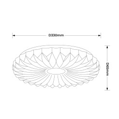 Plafon 33 cm biały LED 4000K LP-4890/1C-33 WH