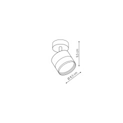 Spot 1 transparetny / biały GX53 LP-6331/1WS TR/WH