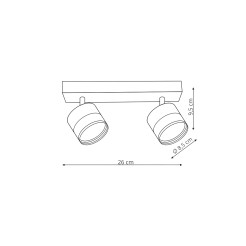 Spot 2 transparetny / czarny GX53 LP-6331/2WS TR/BK