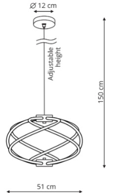 Lampa wisząca złota LED CCT LP-1425/1P GD