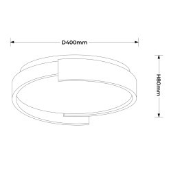 Plafon 38 cm biały LED CCT LP-1453/1C-38 WH