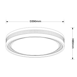 Plafon biały LED CCT LP-9587/1C-40 WH