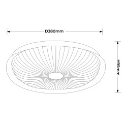 Plafon 40 cm biały LED CCT LP-0103/1C-40 WH