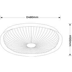Plafon 50 cm biały LED CCT LP-0103/1C-50 WH