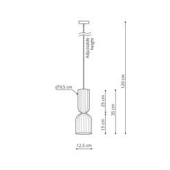 Lampa wisząca zielona LP-0309/1P Green
