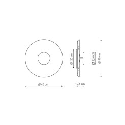 Plafon COCO 40 cm coffee LED LP-0508/1C-40 CF