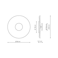 Plafon COCO 60 cm biały LED LP-0508/1C-60 WH