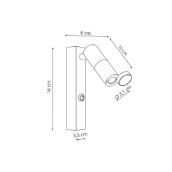 Kinkiet czarny LED LP-1507/1W BK